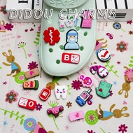 Crocs Jibbitz Pins PVC Cartoon Health for Crocs Slipper Shoes Charm Button