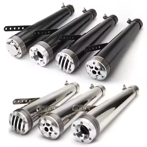 38mm 40mm 43mm 45mm Retro Cafe racer Motorcycle Exhaust Muffler Pipe Modified Tail Exhaust System Fo