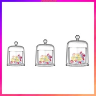 [Predolo2] Glass Cloche Dome Tabletop Ornament for Fairy Lights Pillar Candles Jewelry
