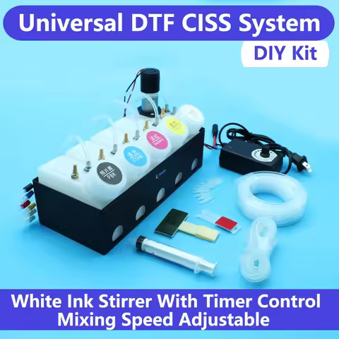 XP600 DTF CISS Bulk Ink Supply System Convert Kit White Ink Stirrer No Damper For Epson L1800 L805 E