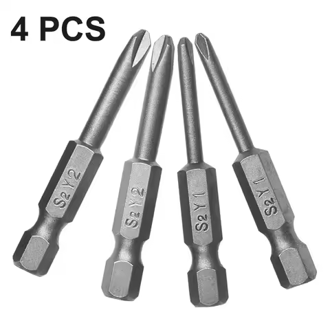 4pcs Y1 Y2 Y Tip Magnetic Tri-wing 50mm Head Screwdriver Bits Set Hex Shank For Manual Electric Scre