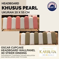 Premium OSCAR CUPCAKE HEADBOARD 55x20cm | Headboard Wallpanel 3D Wall Sticker | Bed Cover Foam Mattress Sticker