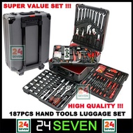 [ READY STOCK ] 187PCS Hand tools set with luggage tool box / Model 399 Large Tool Kit Toolkit Set