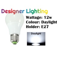 [1pc of 12w Globe Bulb] E27 Led Bulb Designer Light Set Colour Daylight/Coolwhite-4000k/Warmwhite Me