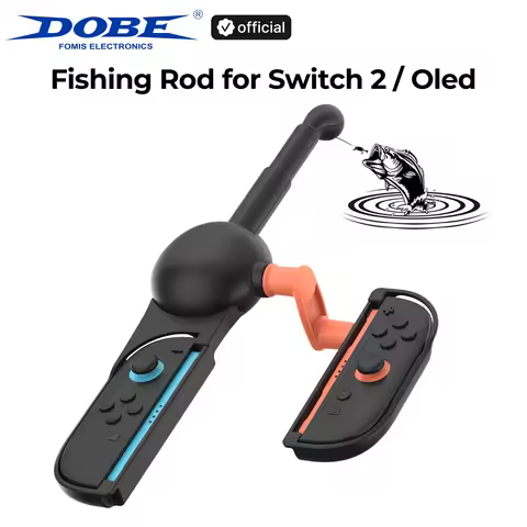 DOBE Fishing Rod for Switch/Switch Oled Joy-Con, Fish Game Kit for Legendary Fishing/Fishing Star Wo