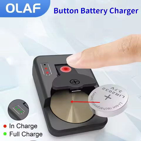 Olaf Type C Rechargeable Button Battery Charger for LIR1025/1220/1254/1620/1632/2016/2025/2032/2430/