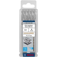 PRO Stainless Steel HSS-Co Drill Bit 8 x 75 x 117 Mm. 5 Pieces 2608585894