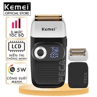 km-2026 เครื่องโกนหนวดไฟฟ้า หน้าจอ Lcd แบบพกพา  Kemei 2 In 1