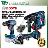 Bosch 18V Cordless Combo set Cordless drill + Rotary hammer + angle grinder GBH180-LI GSR185-LI GWS180-LI battery drill