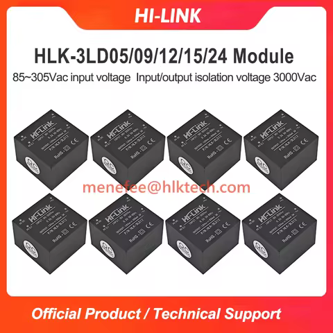 Hi-Link 85~305Vac Input AC/DC 3W 5V/9V/12V/15V/24V Step Down Mini Power Supply Converter Switch Powe