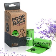 YoLeaClean（8卷共120個）寵物拾便袋 寵物便便袋 狗便袋 狗屎袋 執屎袋 可回收 環保 尿布垃圾袋 迷你垃圾袋 寵物垃圾袋外出用品 薰衣草香