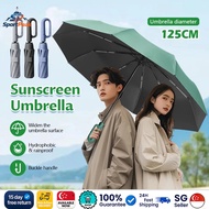 SportPeak 125cm Umbrella Automatic Manual Black Glue Sunscreen Umbrella Sun UV Block Umbrella