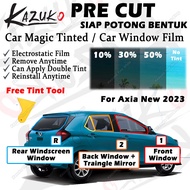 For Perodua Axia 2023 New Gen Magic Tinted Magic Tint Kereta Ikut Bentuk Cermin Removeable and Reusa