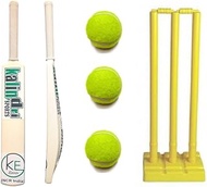 Kalindri Sports Cricket Set, Size 6 Bat with Wickets and Tennis Balls, Youth Training Kit, 10-15 Yea
