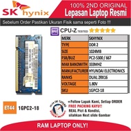 ET44 1GPC2-18 RAM MEMORY RAM Laptop SKHYNIX PC2-300 1024MB DUAL 2RX16