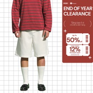 DROBE ESSENTIAL RELAXED SHORTS White Wide Leg Unisex Shorts