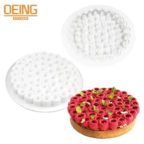 3D Raspberry Tart Silicone Mold DIY French Dessert Jam Tart Crust Mousse Chocolate Pastry Candy Cake