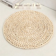Round Futon Straw Futon Corn Skin Woven Cushion Tatami On the Ground Futon Kneeling Pier Meditation 