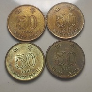 set koin hongkong 50 cents 1994 - 2015 cent bunga