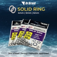 Dr.Braid Solid Ring 4mm 5mm 6mm for Jigging Assist Hook Micro Jigging / Light Jigging / Fast Jigging