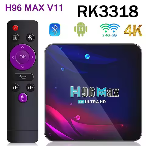 H96 Max V11 Smart TV Box Set-Top Box Android 11 4GB 64GB 3D BT4.0 HD 4K iptv Media Player Rockchip 3