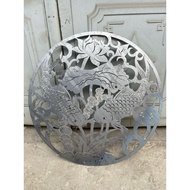 Cnc art iron tray to decorate glass roofs, glass panels, decor,...3mm thick D100cm, D90cm, D80cm cut
