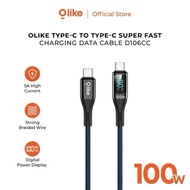 OLIKE D106CC USB-C TO USB-C DATA CABLE 100W FAST CHARGE LED