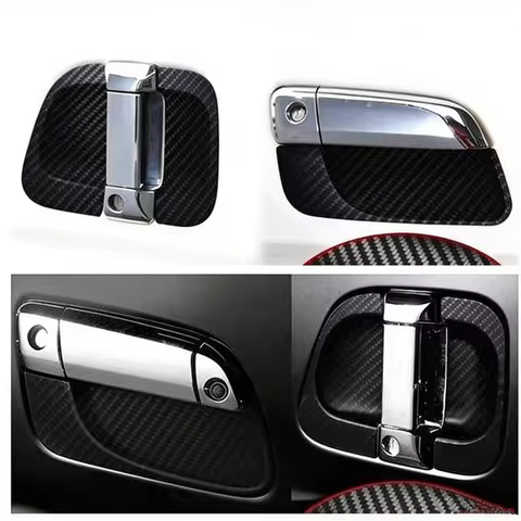 for Toyota Hiace HIACE 200 series silicone handle door bracket with carbon fiber texture, black colo