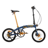 Foldable Bicycle (Bi-Fold) CAMP Gold Mini Sport 16in 9spd - Matt Blue