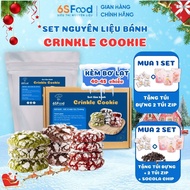 Crinkle Cookie Ingredients Set Mix 3 Flavors Red velvet, Cocoa, Matcha [With Unsalted Butter] - 6SFO