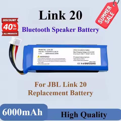 High Quality Brand New P763098 01ARechargeable Battery 3.7V 6000mAh For JBL Link 20 Bluetooth Speake