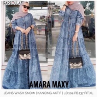 AMARA MAXY JEANS DRESS MAXI SNOW FT