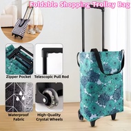 Foldable Shopping Trolley Bag Large Capacity Handheld Waterproof Shopping Bag Reusable Troli Pasar