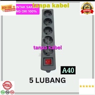 TOMBOL A40 ORI 100% PLUG WITHOUT CABLE STOP CONTACT SWITCH 5 HOLE GROUND PLUG WITHOUT CABLE TERMINAL