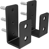 KOMOHOM 2x4 Door Barricade Brackets for Wood, U-Shaped Security Brackets for Door Reinforcement, Ind