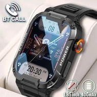 Rugged Military Smart Watch Men For Android IOS Watches IP68 Waterproof 1.85'' HD AMOLED Screen Bluetooth Call Smartwatch 2023
