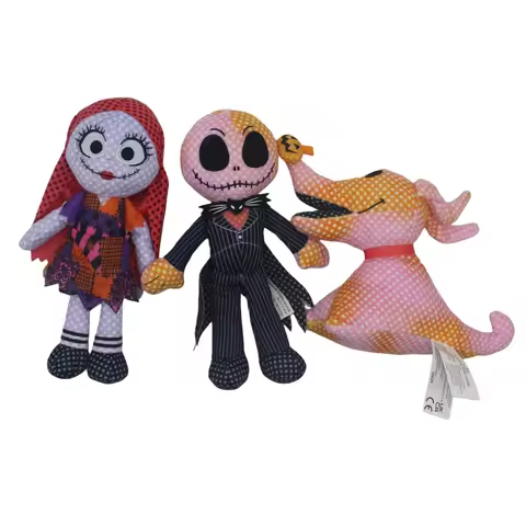 3piece Tim Burton’s Nightmare Before Christmas Sally and jack Plush Zero dog Stuffed Toys with wave 