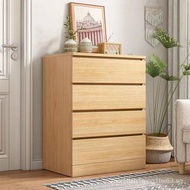 Chest Of Drawers Locker Simple Solid Wood Chest Of Drawers Home Cabinet Drawer (BI)