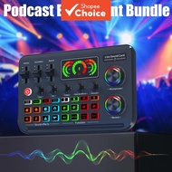 Sound Card Live Streaming Audio Mixer DSP Chip Bluetooth Interface