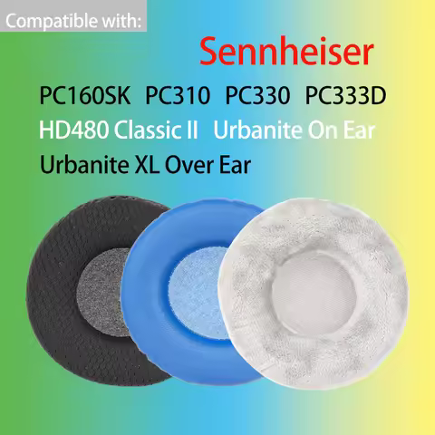 Earpads for Sennheiser PC310 PC330 PC333D Headphones HD480 Classic II Urbanite On Ear Cushions Urban