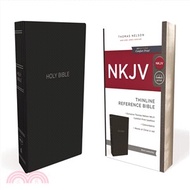 4582.Holy Bible ― New King James Version, Black, Thinline Reference Bible, Leather-look, Red Letter Edition, Comfort Print