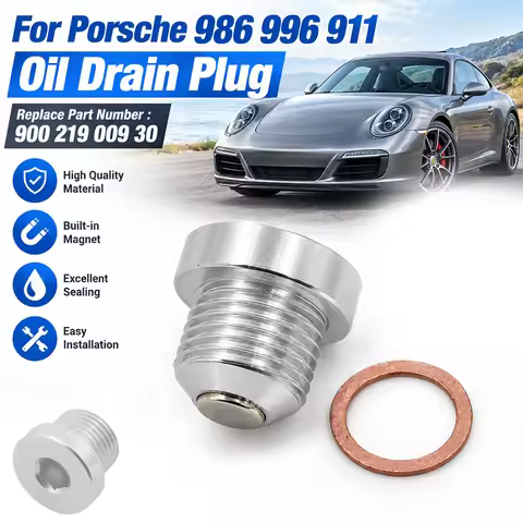 #90021900930 For Porsche 986 996 Oil Drain Plug Engine BILLET Aluminum with MAGNET New Fit 911 Boxst