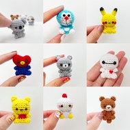 Amigurumi (Knitted Doll) Tiny Series 4 Doraemon Pikachu Tata Bear Baymax Pooh Chicken Otter Plushie