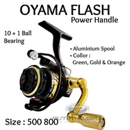 Oyama Flash 500HP 800HP Reel Spinning Mini Alminium Spool Power Handle Rell Joran Ultralight Gulunga