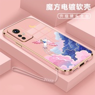 magpie girl Casing for Xiaomi 12 Xiaomi 12lite Xiaomi 11T Xiaomi 11TPRO Xiaomi Mix4 Xiaomi CIVI  case plating luxury Character cartoon pattern silicone phone case