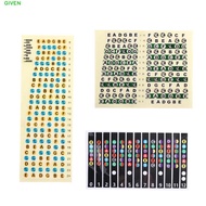 GIVEN Guitar Note Sticker Learning Portable Frets Note Decal Musical Scale Electric Guitar Beginner 