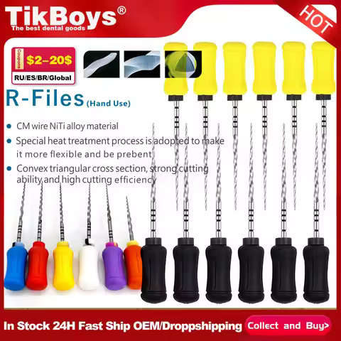 6pcs/Box Silver f4 f5 Dental Endodontics NiTi Hand Use Super Rotary Blue/Gold Files SX-F3 25/21mm De