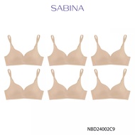 [ แพ็ค 6 ชิ้น ] [Online Exclusive]  Sabina Perfect Bra Level 1 เสื้อชั้นใน ไร้ตะเข็บ  ไร้โครง รหัส N