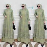 Hayya Dress / New Brocade / Muslim Dress / Hayya Brocade Dress Luxury Party Dress Crinkle Brocade Dr