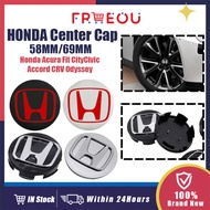 4Pcs/Set 58MM 69MM Car Wheel Center Hub Caps 3D Honda Logo Badge Emblems for CRV Civic Accord Pilot